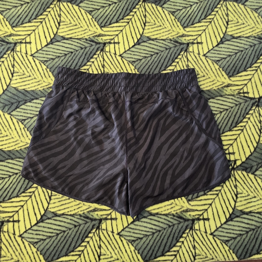 Avia Black Zebra Print Athletic Shorts - Picture 5 of 7